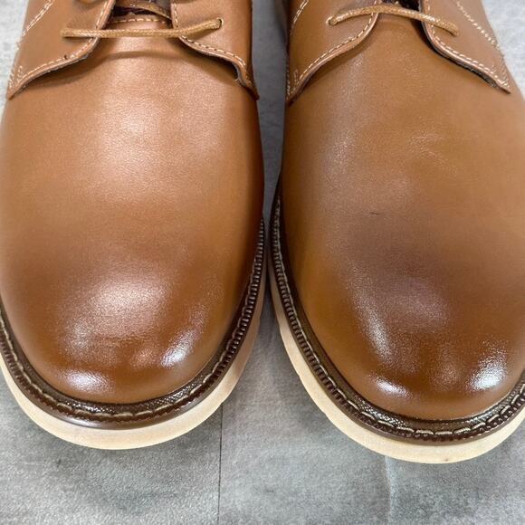 VANCE CO. Men's Tan Thad Faux-Leather Lace-Up Oxfords SZ 13 - Picture 5 of 12